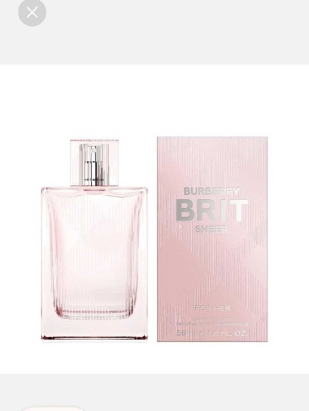 Burberry Brit Sheer Bottle and Pale Pink Box